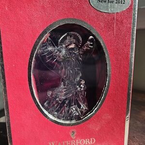 Waterford Red and Silver Crystal Angel Ornament